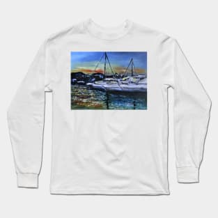 Kim Sunset Boats Long Sleeve T-Shirt